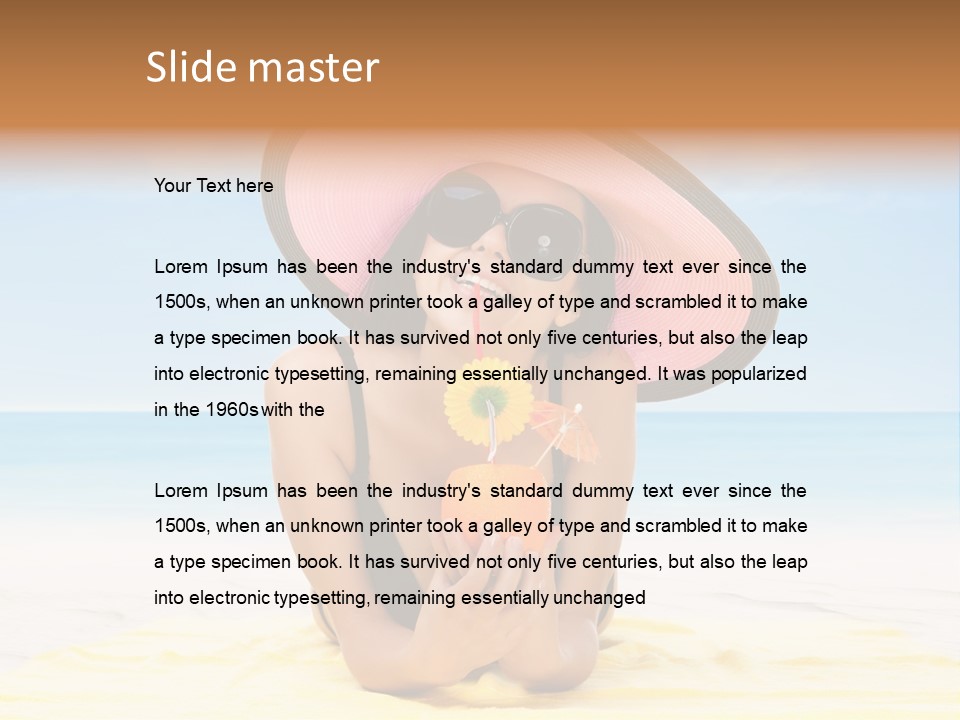 Young Female Beautiful PowerPoint Template