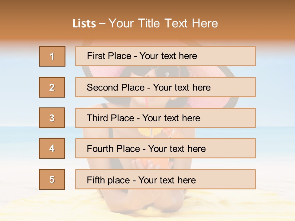 Young Female Beautiful PowerPoint Template