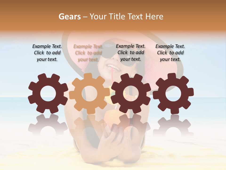 Young Female Beautiful PowerPoint Template