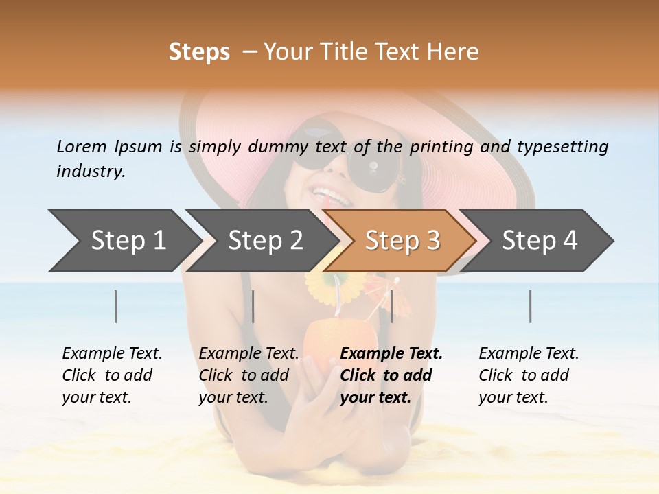 Young Female Beautiful PowerPoint Template