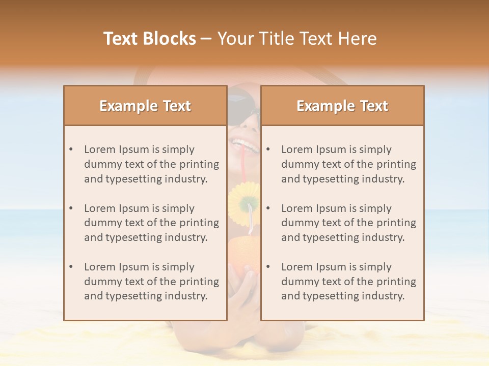 Young Female Beautiful PowerPoint Template