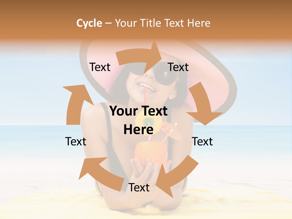 Young Female Beautiful PowerPoint Template