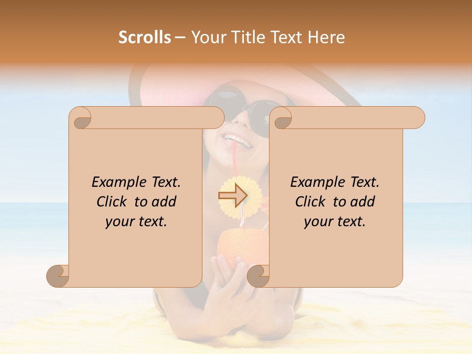 Young Female Beautiful PowerPoint Template
