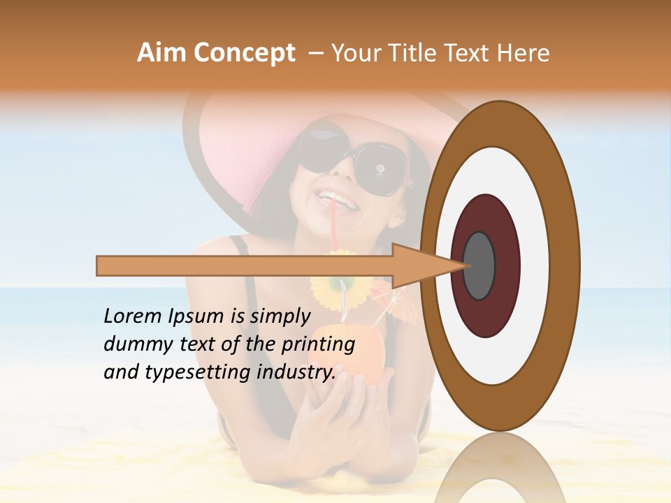 Young Female Beautiful PowerPoint Template