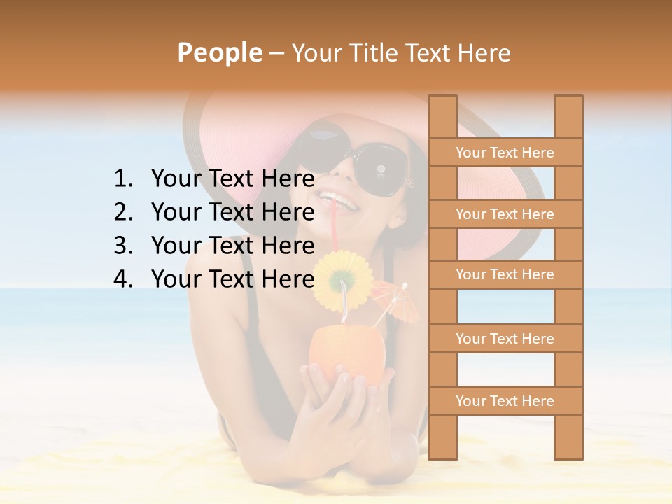 Young Female Beautiful PowerPoint Template