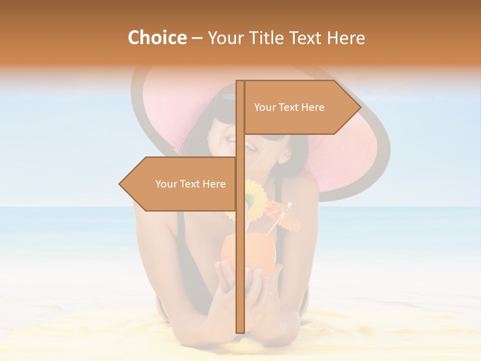 Young Female Beautiful PowerPoint Template