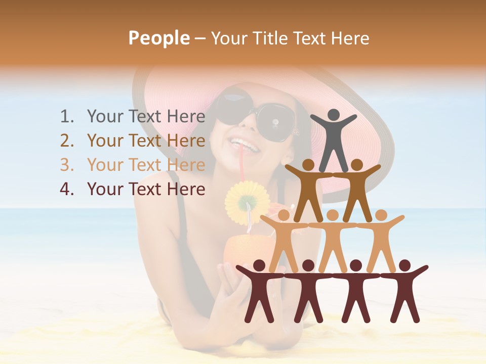 Young Female Beautiful PowerPoint Template