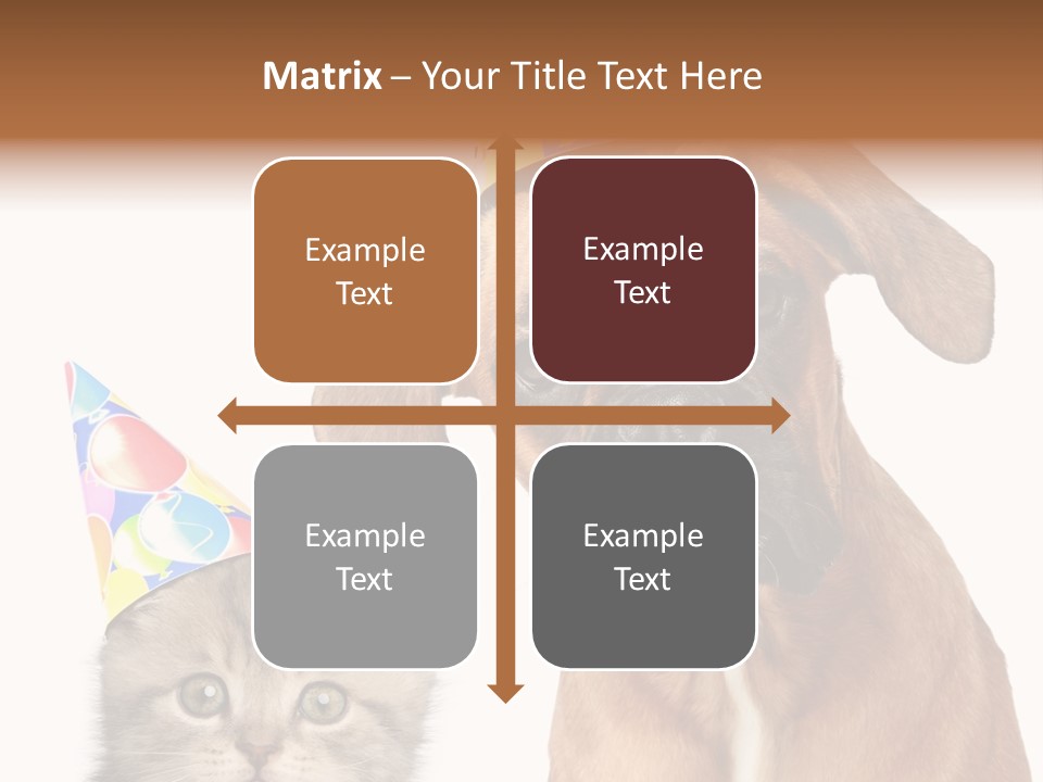 Baby Animals White Boxer Puppy PowerPoint Template