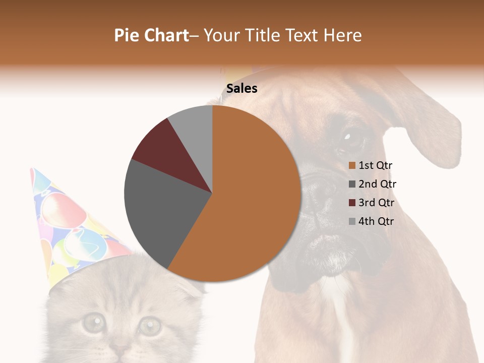 Baby Animals White Boxer Puppy PowerPoint Template