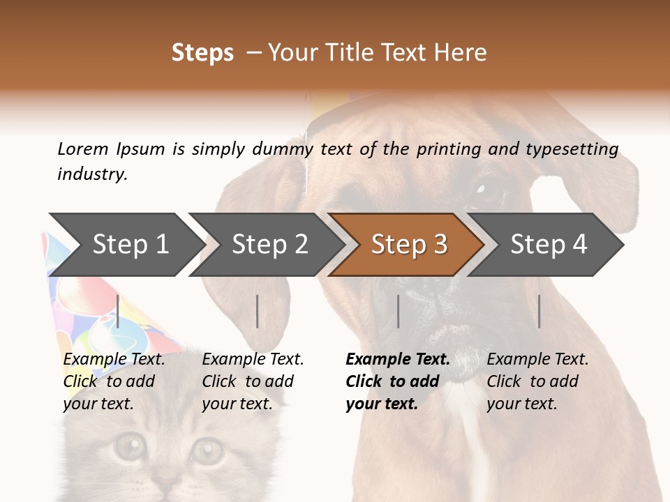 Baby Animals White Boxer Puppy PowerPoint Template