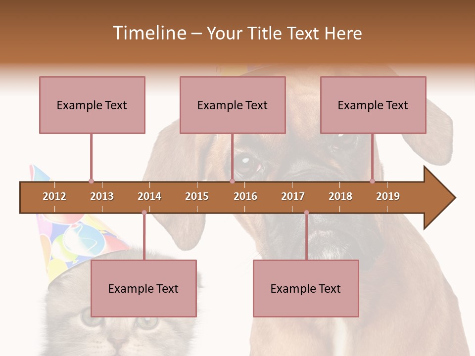 Baby Animals White Boxer Puppy PowerPoint Template