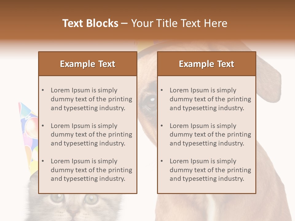 Baby Animals White Boxer Puppy PowerPoint Template