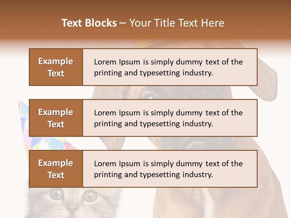 Baby Animals White Boxer Puppy PowerPoint Template