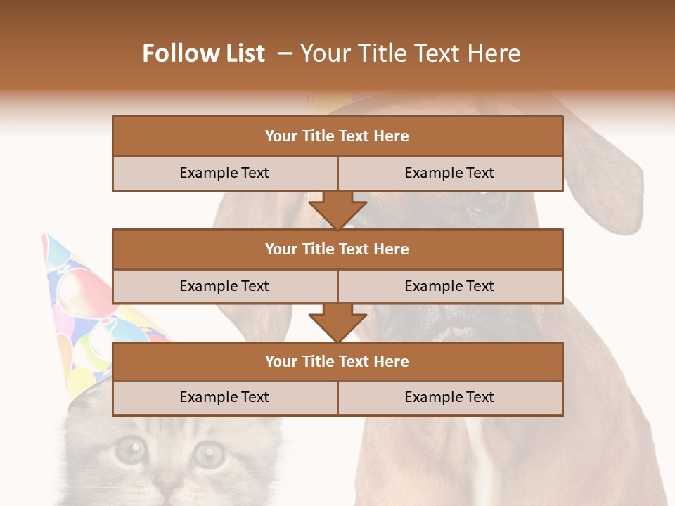 Baby Animals White Boxer Puppy PowerPoint Template