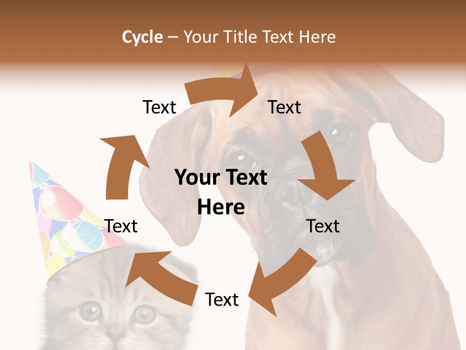 Baby Animals White Boxer Puppy PowerPoint Template