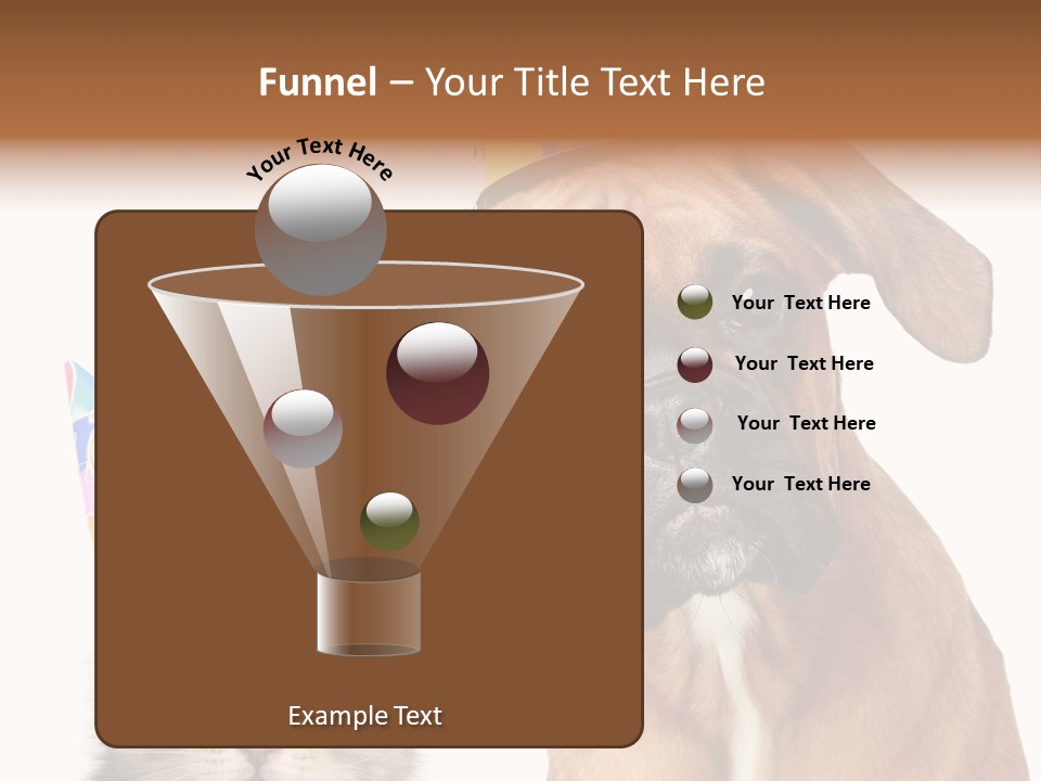 Baby Animals White Boxer Puppy PowerPoint Template