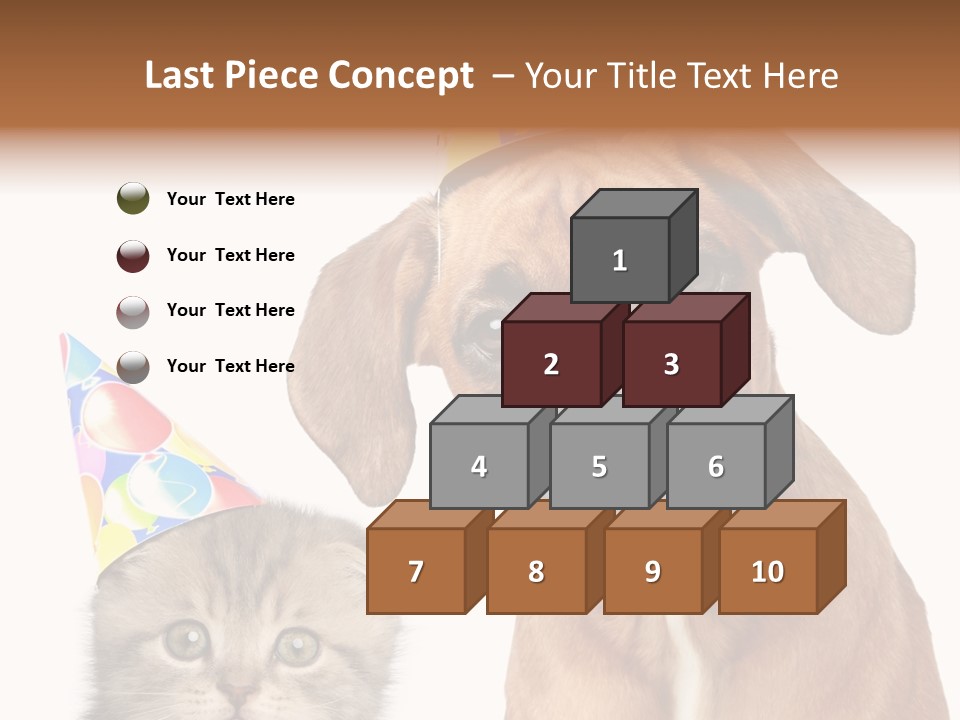 Baby Animals White Boxer Puppy PowerPoint Template