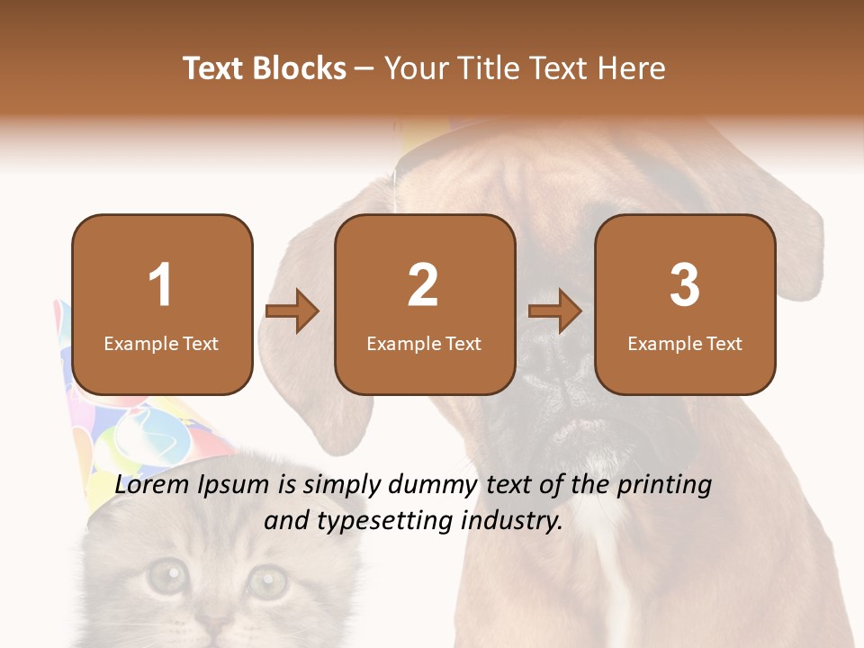 Baby Animals White Boxer Puppy PowerPoint Template