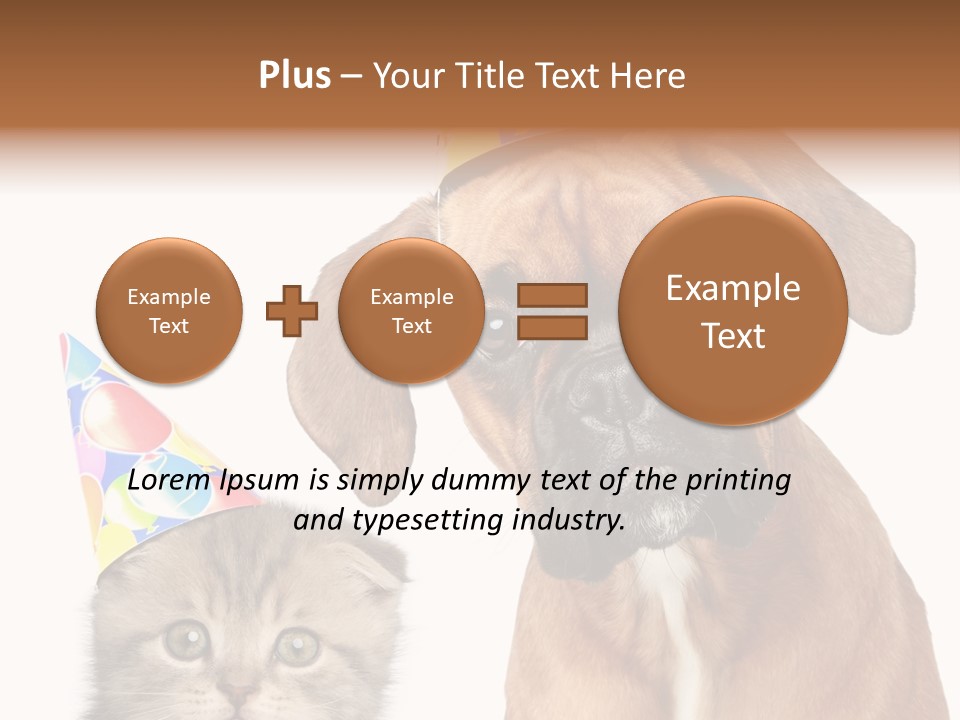 Baby Animals White Boxer Puppy PowerPoint Template