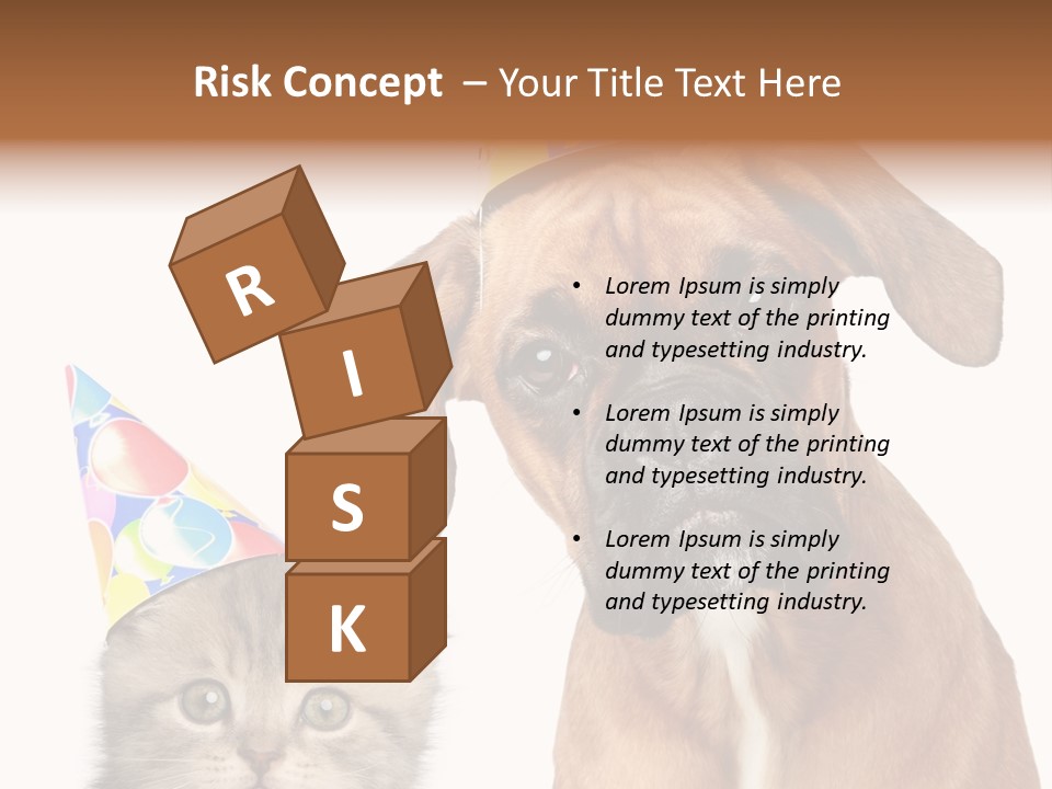 Baby Animals White Boxer Puppy PowerPoint Template