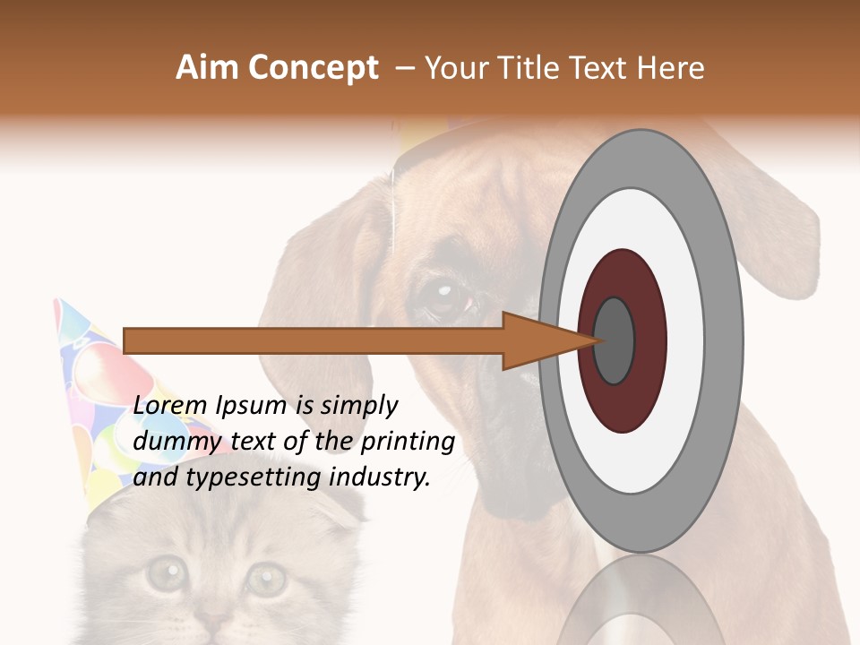 Baby Animals White Boxer Puppy PowerPoint Template