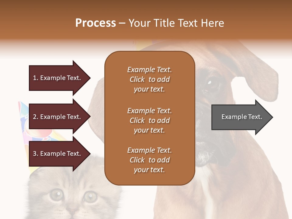 Baby Animals White Boxer Puppy PowerPoint Template