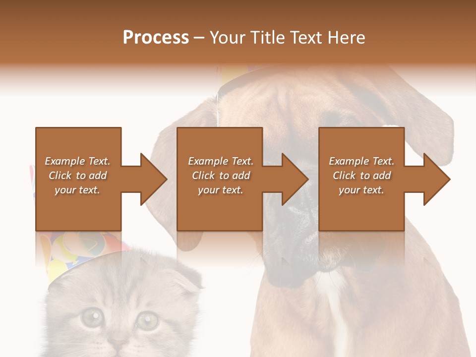 Baby Animals White Boxer Puppy PowerPoint Template