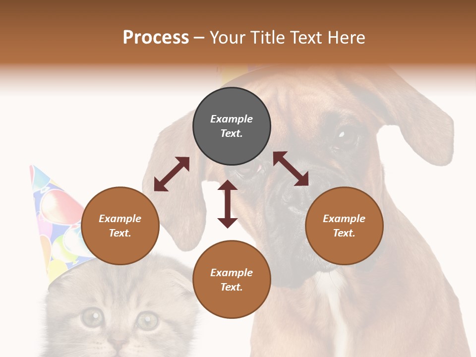 Baby Animals White Boxer Puppy PowerPoint Template
