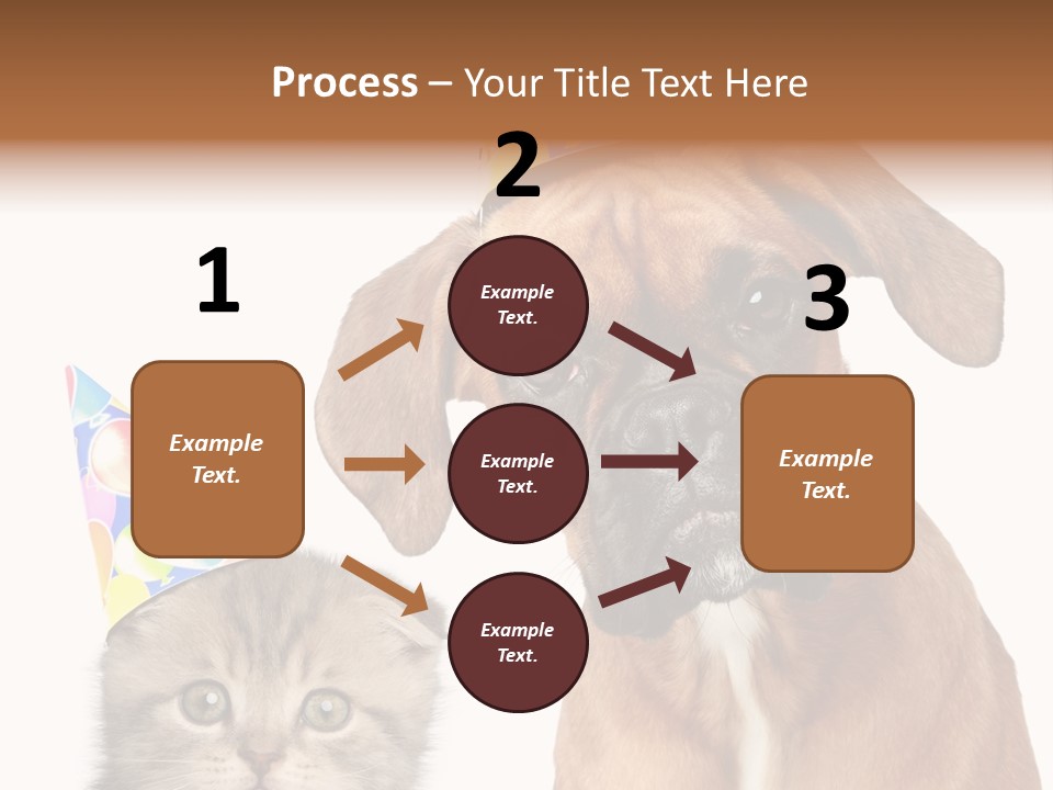 Baby Animals White Boxer Puppy PowerPoint Template