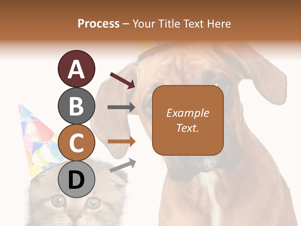 Baby Animals White Boxer Puppy PowerPoint Template
