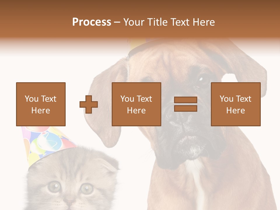 Baby Animals White Boxer Puppy PowerPoint Template