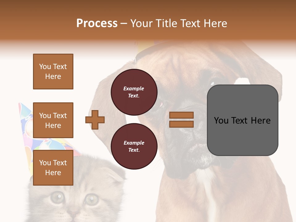 Baby Animals White Boxer Puppy PowerPoint Template