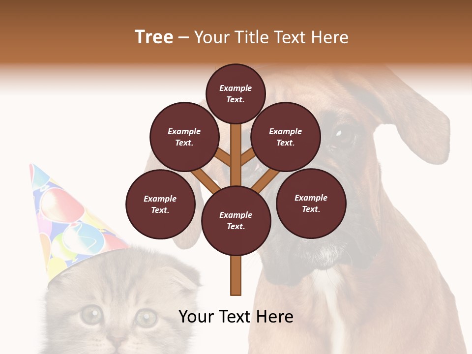 Baby Animals White Boxer Puppy PowerPoint Template