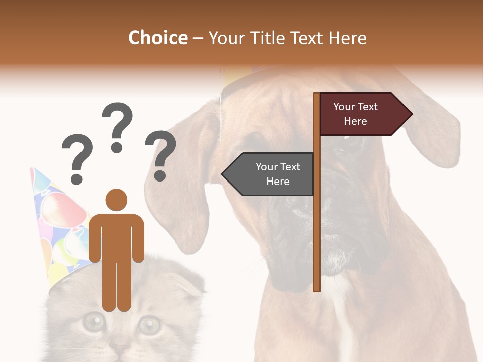 Baby Animals White Boxer Puppy PowerPoint Template