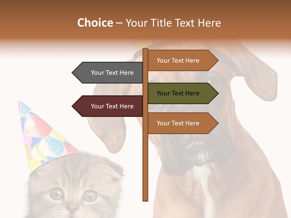 Baby Animals White Boxer Puppy PowerPoint Template