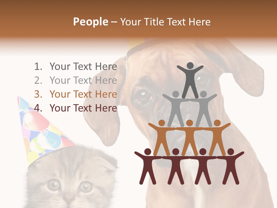 Baby Animals White Boxer Puppy PowerPoint Template