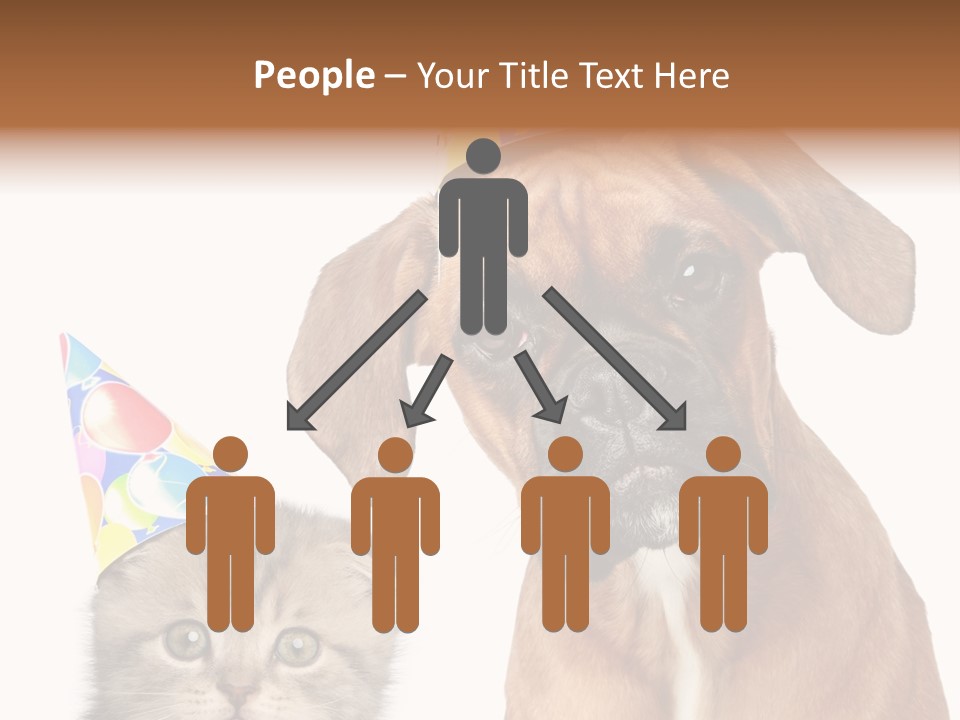 Baby Animals White Boxer Puppy PowerPoint Template