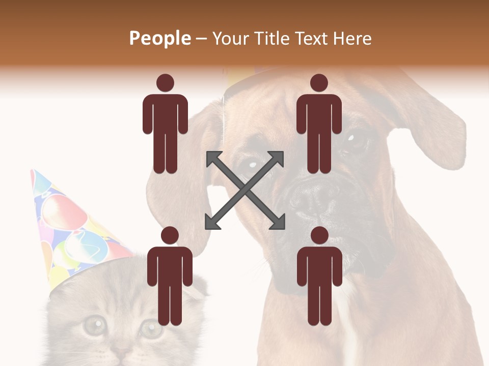 Baby Animals White Boxer Puppy PowerPoint Template