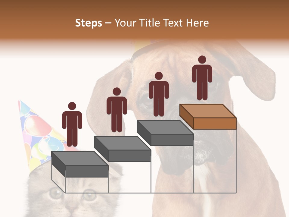 Baby Animals White Boxer Puppy PowerPoint Template