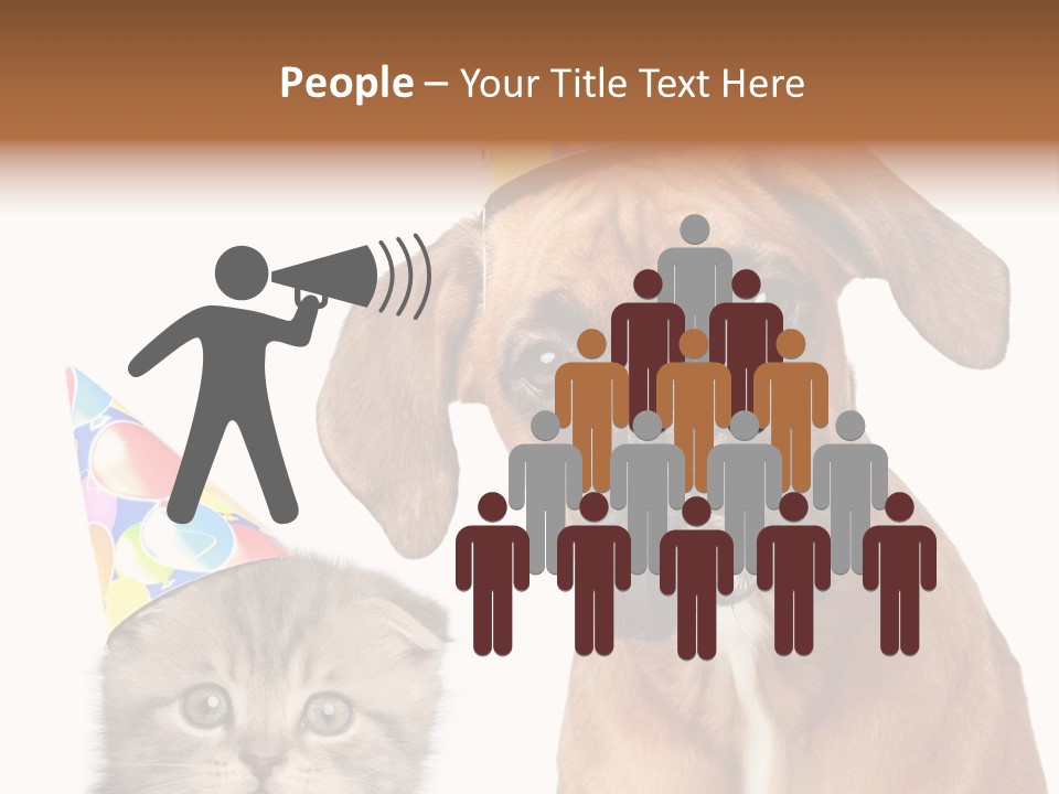 Baby Animals White Boxer Puppy PowerPoint Template