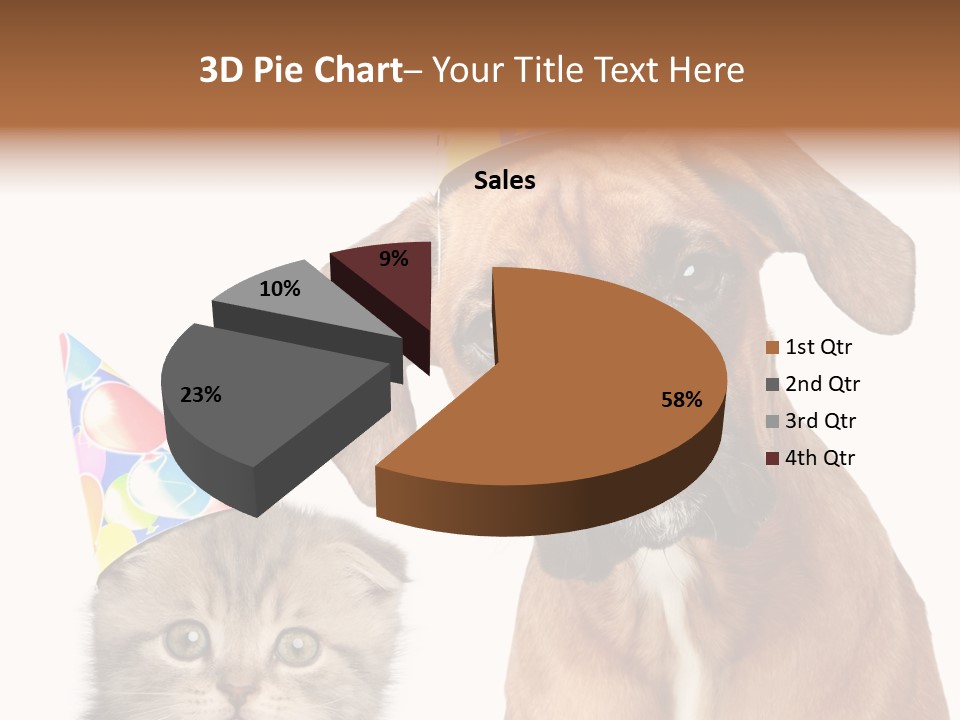 Baby Animals White Boxer Puppy PowerPoint Template