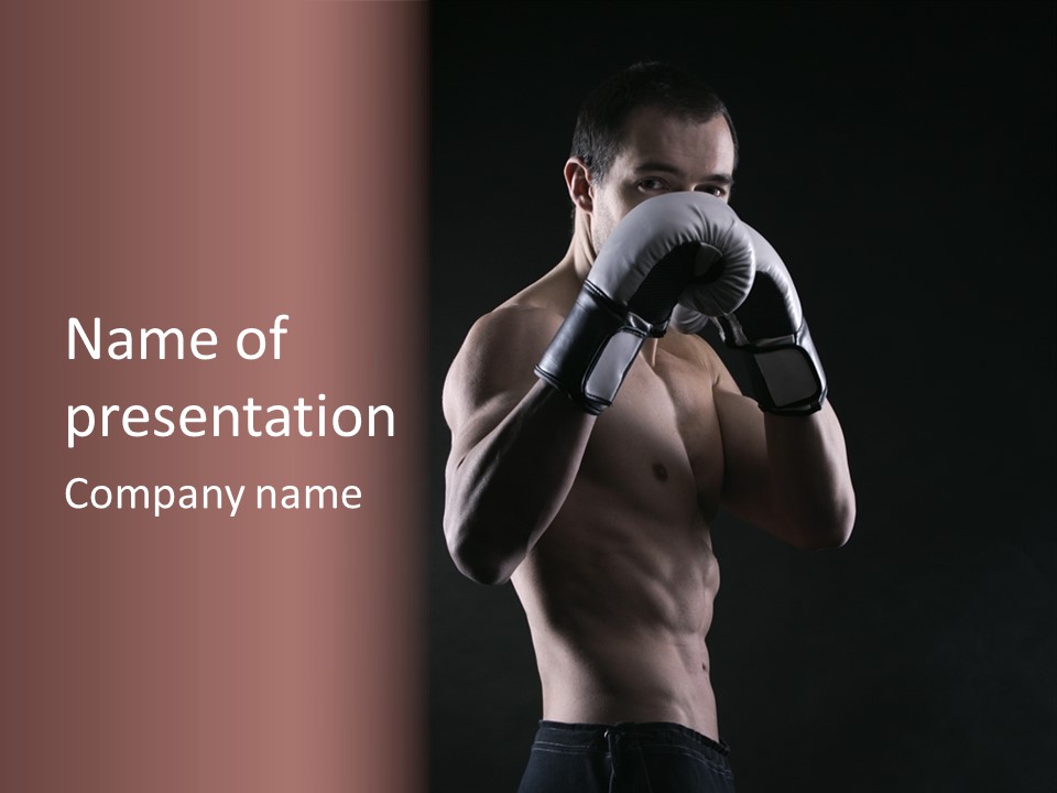 Strongman Body Fighter PowerPoint Template