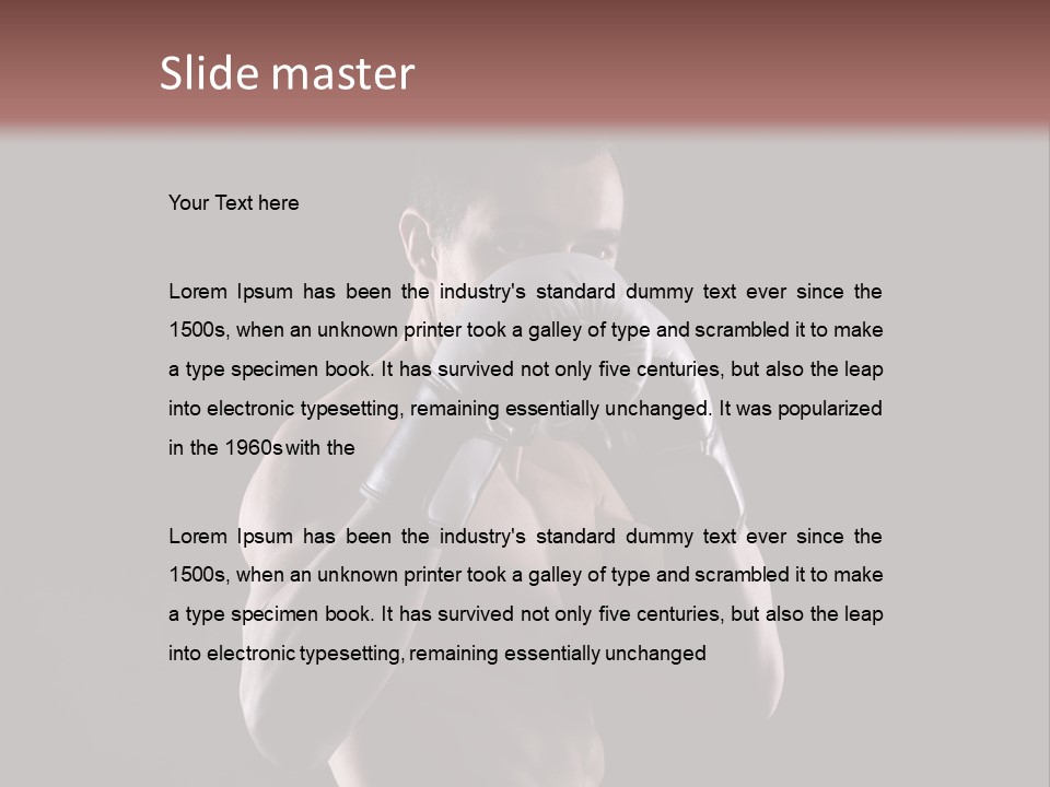 Strongman Body Fighter PowerPoint Template