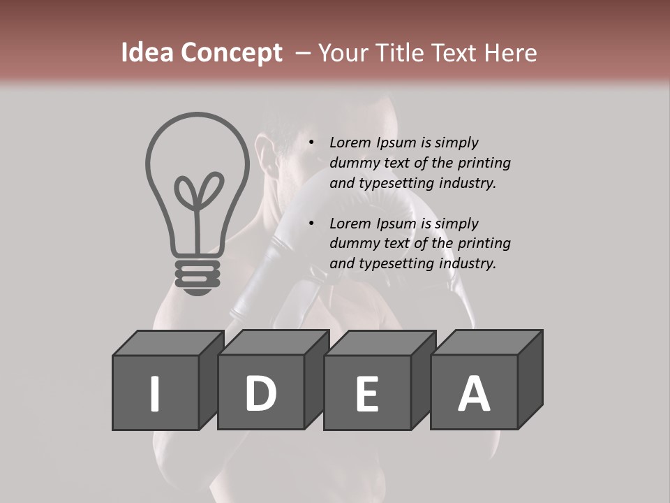 Strongman Body Fighter PowerPoint Template