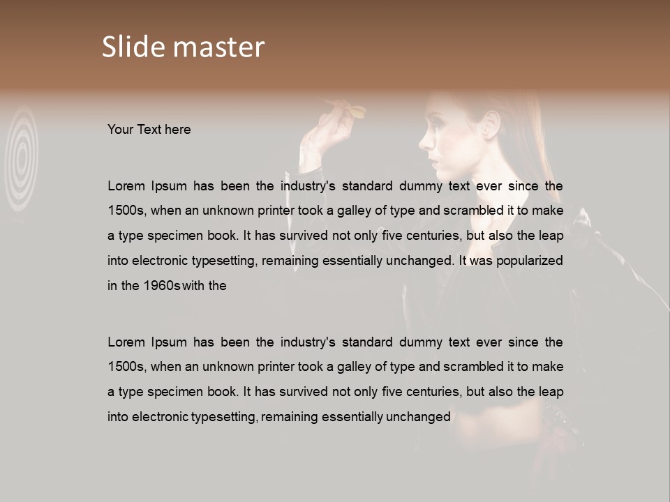 Dart Circle Luck PowerPoint Template