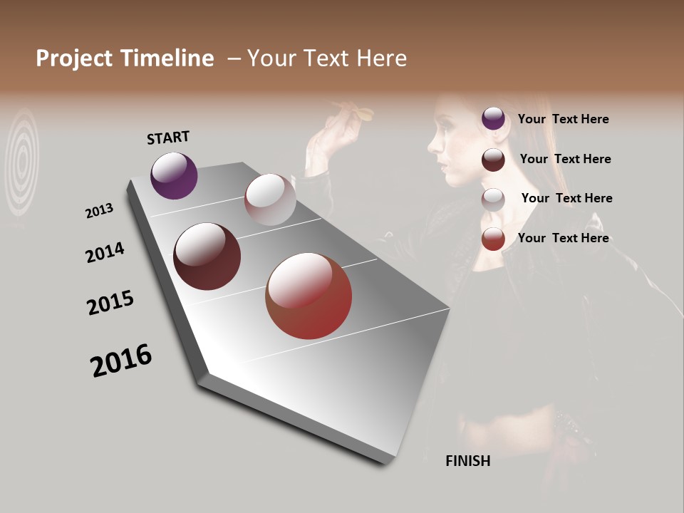 Dart Circle Luck PowerPoint Template