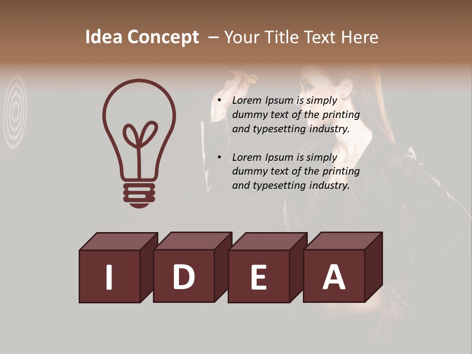 Dart Circle Luck PowerPoint Template