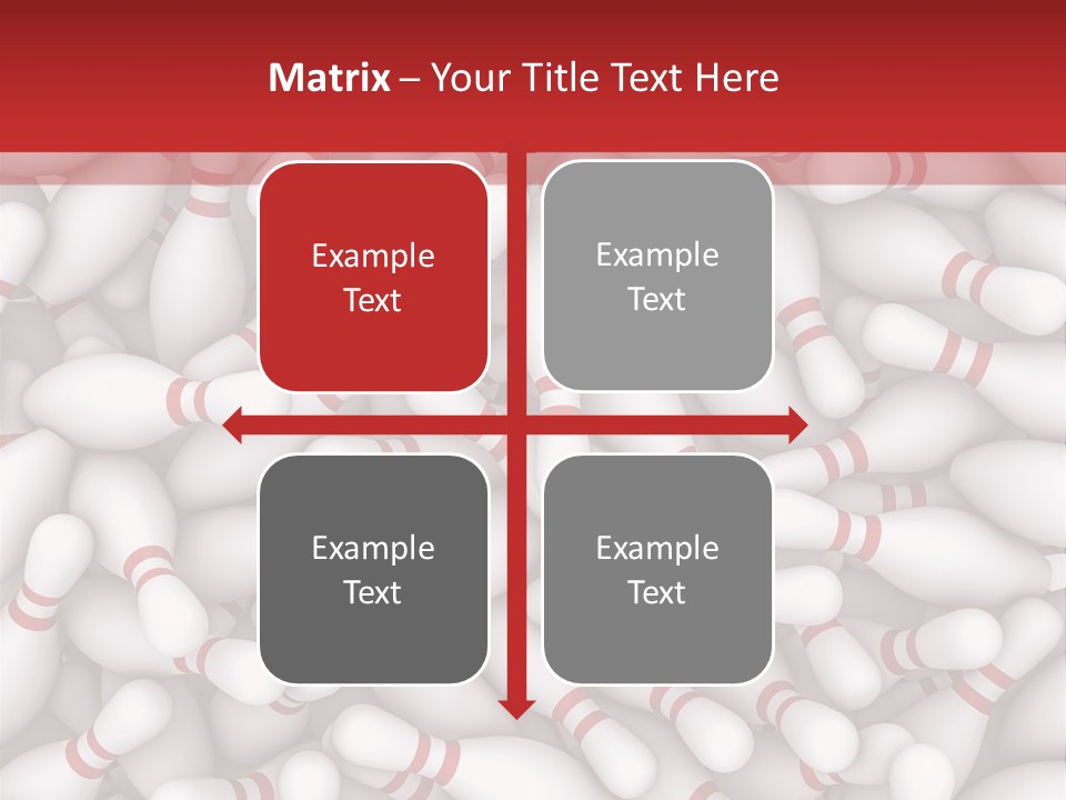 Leisure Bowling Pins Stripes PowerPoint Template