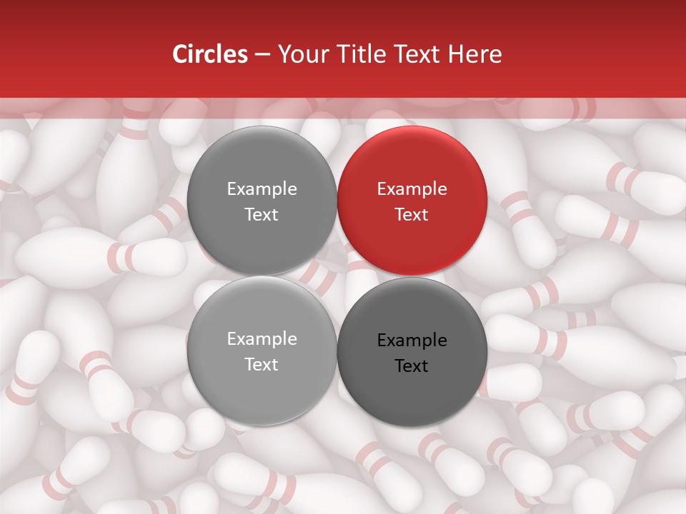 Leisure Bowling Pins Stripes PowerPoint Template