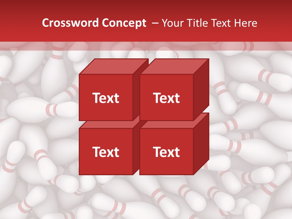 Leisure Bowling Pins Stripes PowerPoint Template